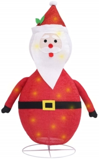 vidaXL Weihnachtsdeko Weihnachtsmann LED Luxus-Gewebe 60 cm 328497