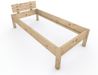 Zirbenbett "Zirben-Liesl" 90 x 200 cm Holzbett Massivholzbett Bett