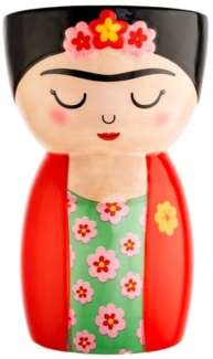 Sass & Belle Dekovase Blumenvase Frida (handbemalt, 1 St, Dolomit), ca. Ø 12 x 19 cm