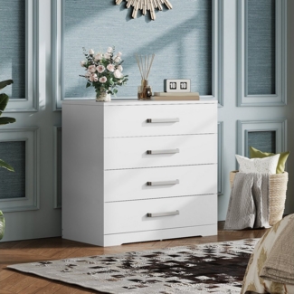 WLIVE Kommode mit 4/5 Schubladen, Moderne Schubladenkommode (Packung, Modernes Sideboard mit 3 Schubladen und 4 Fächern, Breite 75 cm), Vielseitiger Schubladenschrank für Schlafzimmer, Flur & Kinderzimmer