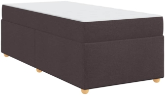 vidaXL Bettgestell mit Matratze Dunkelbraun 90 x 190 cm Stoff 3399324