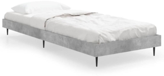 vidaXL Bettgestell Betongrau 75x190 cm Holzwerkstoff 832313