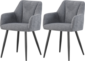 Stuhl (B/H/T): 55 x 82 x 62 cm in Anthrazit