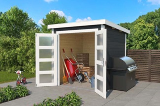 Lasita Maja Gartenhaus Zambezi 1 Gartenhaus Holzhaus Blockbohlenhaus