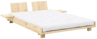 Karup Design Bettgestell Social Bed, Bett mit oder ohne verstellbares Zubehör, ohne Matratze, Bett wahlweise mit oder ohne Rückenlehnen und Ablagen. Ohne Matratze