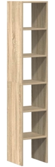 vidaXL Bücherregale 2 Stk. Stapelbar Sonoma-Eiche 30x30x80 cm 858808