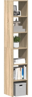 vidaXL Bücherregale 2 Stk. Stapelbar Sonoma-Eiche 30x30x80 cm 858808
