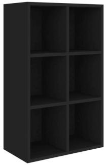vidaXL Bücherregal/Sideboard Schwarz 66x30x98 cm Holzwerkstoff 800343