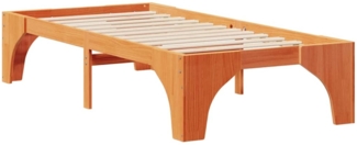 vidaXL Bodenbettgestell mit Speicher Braun Massivholz Kiefer 873006