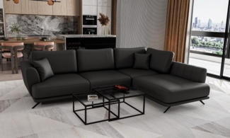 Lagos Ecksofa mit Schlaffunktion und Stauraum – Softies Stoff, 276x191 cm