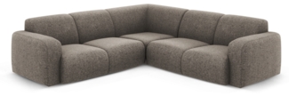 Micadoni Ecksofa Molino 5-Sitzer Chenille Grau