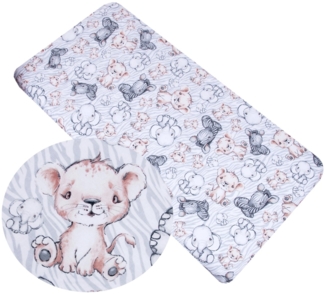 BabyLux Spannbettlaken SPANNBETTLAKEN 70x140 Spannbetttuch Baumwolle Kinder Baby Babybett, 137. Afrikanische Tiere 70x140 cm