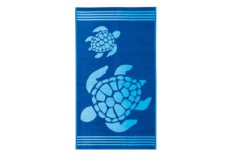 Delindo Lifestyle Strandtuch Tropical "Turtle", Ägyptische Baumwolle (1-St), Jacquard-gewebtes Motiv