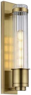 Elstead Lighting Wellington Wandleuchte 1-Light Messing Klarglas E27