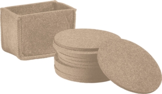 Erwin Müller Glasuntersetzer Filz-Untersetzer "Beja" 13-tlg, Uni