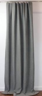 novumfix Vorhang Filzvorhang Softfilz Kälteschutz grau XXL Längen Kräuselband, verdunkelnd, energiesparen