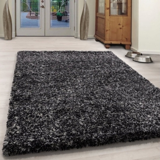 Homtex Hochflor-Teppich, 80 x 150 cm, Modern Hochflor Teppich Flauschiger Langflor Teppich, Rechteckig