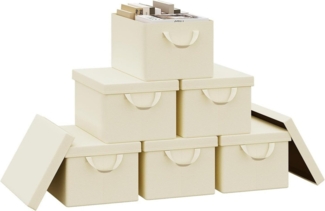 Woltu Aufbewahrungsbox (6 St, Set), mit Deckel, mit Griffen, faltbare Box für Kleidung Spielzeug