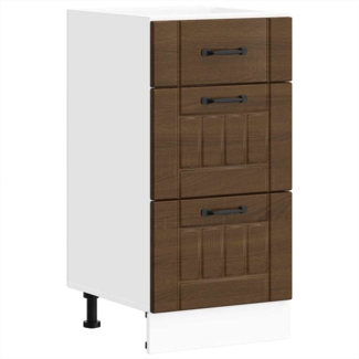 vidaXL Küchen-Unterschrank Lucca Braun Eichen-Optik Holzwerkstoff 854237