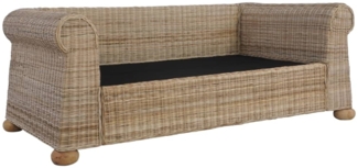 vidaXL 2-Sitzer-Sofa mit Auflagen Natur Rattan [283073]