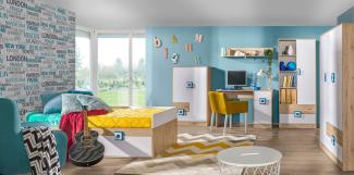 99rooms Nicole III Kinderzimmer-Set Eiche Weiß Türkis