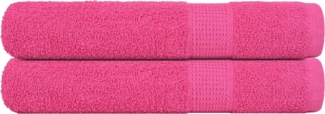 vidaXL Handtücher 2 Stk. Rosa 100x200 cm 360 g/m² 100% Baumwolle 137058