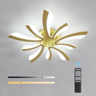 Riserva Deckenleuchten LED Deckenleuchte, 5 Lichtpunkte, 38W,dimmbar 3000-6500K,Fernbedienung