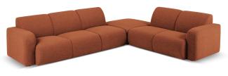 Micadoni Boucle Ecksofa Molino 6-Sitzer Rechts Boucle Braun