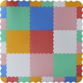 Krabbeldecke Baby Puzzle-Spielmatte, 9 Teile mit gewelltem Rand, vertbaudet
