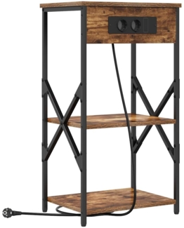 vidaXL Nachttisch mit Regal Räuchereiche 41 x 31 x 76 cm Holzwerkstoff 859529