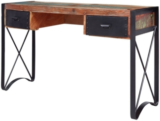 Massivmoebel24 Schreibtisch INDUSTRIAL (Schreibtisch Altholz 135x50x80 lackiert INDUSTRIAL #43)