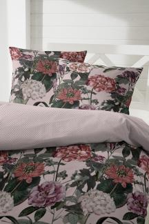 Primera Mako-Satin Bettwäsche 155x220 Blumen Wende altrosa 243215-44