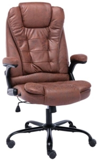 vidaXL Bürostuhl Hellbraun Wildleder-Optik 20576