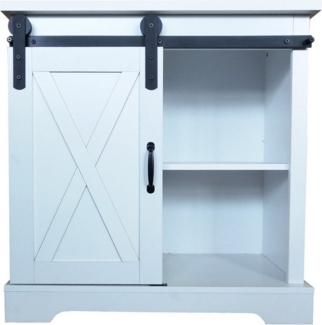 HTI-Living Kommode Kommode mit Schiebetür Thekla Landhaus Weiß (Stück, 1 St, 1 Schrank ohne Dekoration), Sideboard Buffetschrank