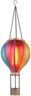LED Solar-Heißluftballon, bunt, Feuereffekt, H 46,5 cm