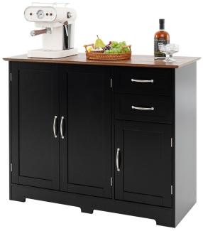 COSTWAY Küchenbuffet mit Arbeitsplatte, Schublade&Tür, Küchenschrank 100×40cm