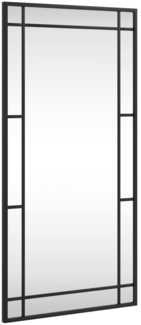 vidaXL Wandspiegel Schwarz 40x80 cm Rechteckig Eisen 358629