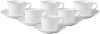 Villeroy & Boch Cellini Cappuccino Tasse mit Untertasse 350 ml 6er Set