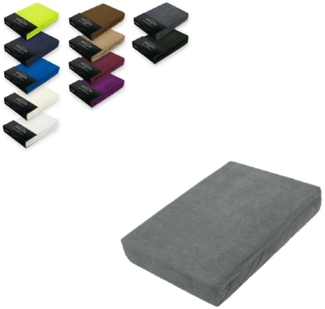Frottee Spannbettlaken 90 - 100 x 200 cm Grau