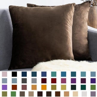 BYSURE Kissenbezüge, (2 Stück), Einfarbig Kissenbezuge aus Samt