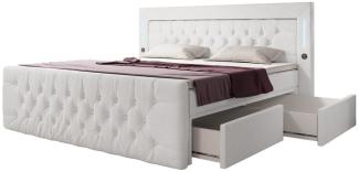 Boxspringbett Diva 200x200 H3 Weiß