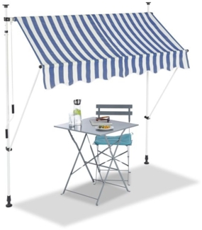 Klemmmarkise blau weiß