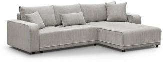 Beautysofa Ecksofa Primo, Die Lieferung beinhaltet die Lieferung in die Wohnung, mit Schlaffunktion, universelle Ottomane, Cordstoff,290 cm Ecke, in L-Form, mit Bettkasten