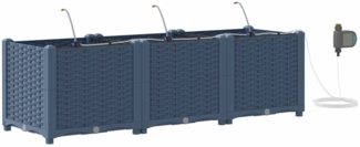 vidaXL Gartenpflanzer Grau 120 x 40 x 37.5 cm Stahl 42002869