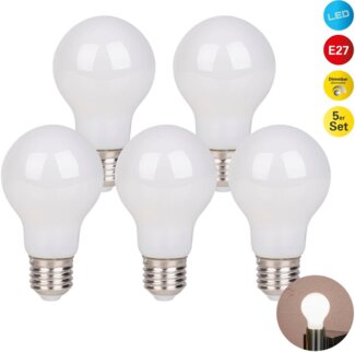 näve LED-Leuchtmittel Daffy, E27, 5 St, Warmweiß, 5er Set, dimmbar, 2600 Kelvin