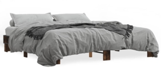 vidaXL Bettgestell Räuchereiche 200x200 cm Holzwerkstoff und Metall 3280219