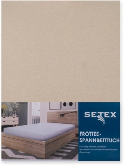 SETEX Spannbettlaken Frottee, Frottee, Gummizug: rundum, (1 Stück), uni, Frottee