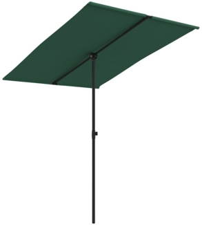 vidaXL Sonnenschirm mit Aluminium-Mast 2x1,5 m Grün 47336