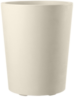 Runder Pflanzkübel Millennium 48 Liter in Creme mit Tolle Naturstein Optik, Maße: 43x43x54 cm