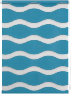 Lichtblick Sonnenschutzsysteme GmbH Doppelrollo Stockholm 45 cm x 150 cm (BxL) Petrol Duo Rollo in extravagantem Stil; Klemm- und schraubbar; Lichtdurchlässig und blickdicht